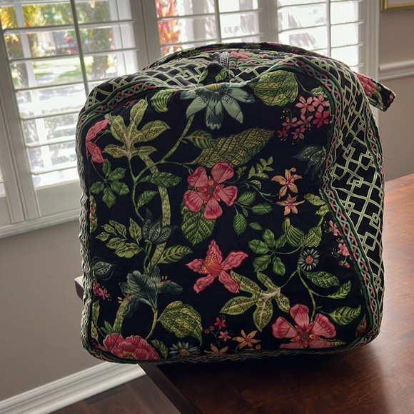 Vera Bradley two strap duffle bag , approx 24” x 12” , green pink - Picture 7 of 13